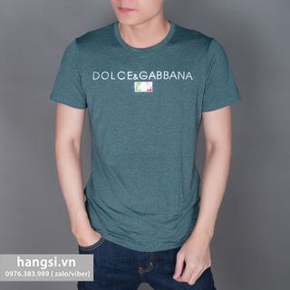 Áo thun nam cổ tròn tay ngắn dolce màu xanh rêu