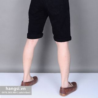 Quần jeans nam đen trơn đơn giản