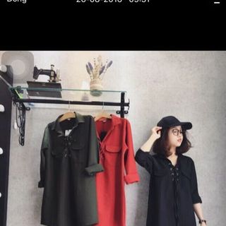 Đầm suông đan dây