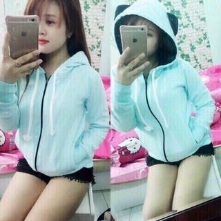 Áo khoác nĩ tai gấu teen