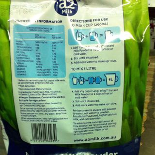 Bán buôn sữa tươi a2 dạng bột nguyên kem túi 1kg từ úc