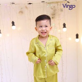 Đồ bộ thiết kế satin hàn quốc cho bé trái-gái