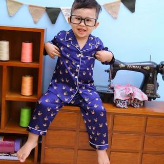 Đồ bộ thiết kế satin hàn quốc cho bé trái-gái