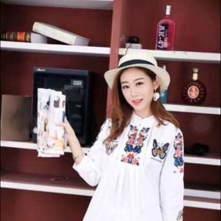 Đầm suông thêu quảng châu