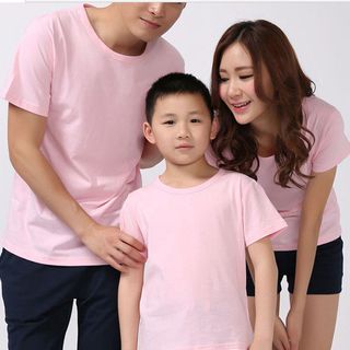 Áo thun trơn màu áo hồng sen