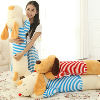 Gối ôm chó mặc áo kẻ sọc dài 70 và 90cm