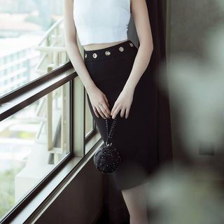 Bộ váy áo rời đẹp thiết kế đơn giản như ngọc trinh m31003