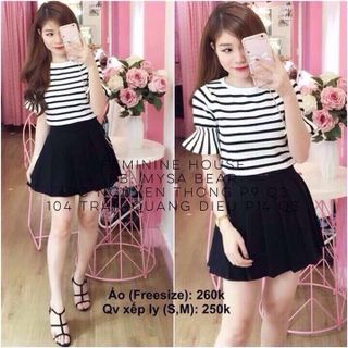 Set váy rời sọc