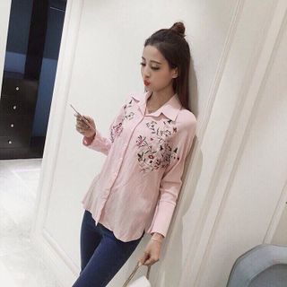 Sơimi hoa thêu về thêm