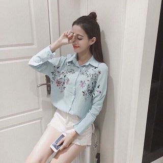 Sơimi hoa thêu về thêm