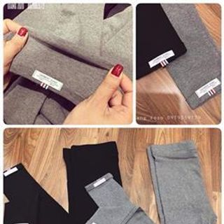 Quần leging đính logo hạ nhiệt