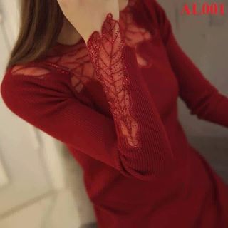Áo len lá qc đính đá cực sang