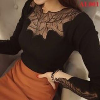 Áo len lá qc đính đá cực sang