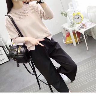 Áo len lỗ tay dài