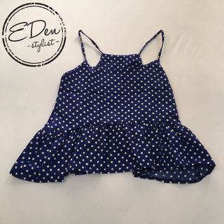 Áo 2 dây chấm bi vintage