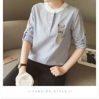 Áo sơ mi in họa tiết mèo