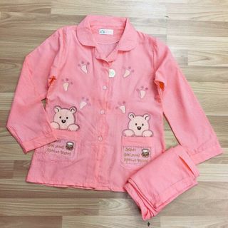 Pijama thêu gấu 2 túi giá sỉ