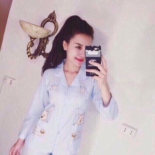 Pijama thêu gấu 2 túi