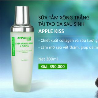 Sữa tắm xông trắng tái tạo da sau sinh apple kiss giá sỉ