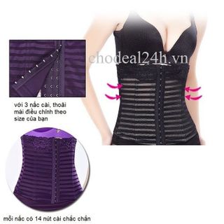 Gen thun nịt bụng cài móc thời trang