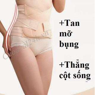 Gen thun nịt bụng 2 lớp dán xé