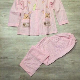 Bộ pyzama thêu bàn chân - quảngchaau