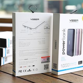 Pịn dự phòng veger v17 10000mah vỏ nhôm nguyên khối