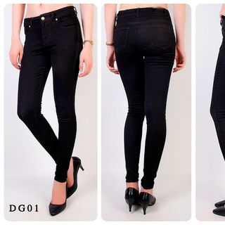 Dg-02 quần jean nữ baggy không rách xanh nhạt