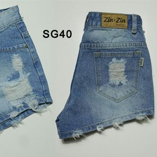 Sg-44 quần jean nữ lai rách màu xanh