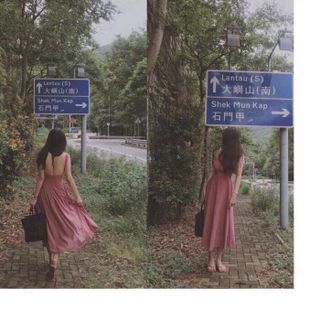 Đầm maxi hồng nude