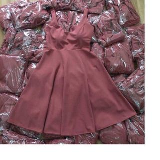 Đầm maxi hồng nude
