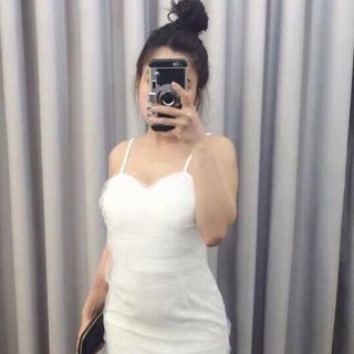 Đầm 2 dây body lưới