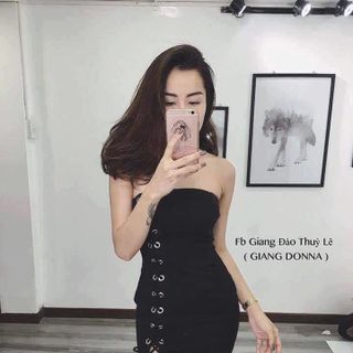 đầm body đan dây
