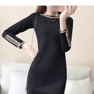 xưởng sỉ -   đầm suông body tay lỡ viền kim sa sỉ 130k lẻ 230k chất thun lạnh form nữ dưới 53kg màu sắc đen đỏ giá sỉ