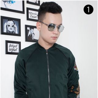 Áo khoác bomber thêu hình hình hổ ak812