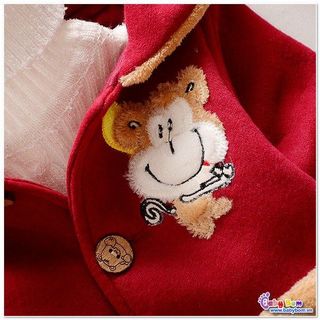 Áo khoác nỉ có mũ hình khỉ con