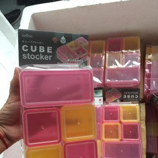 Khay trữ đông 5 hộp sắc màu cube nhật giá sỉ