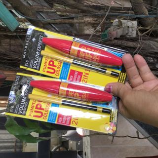 Bộ kẻ mắt và macara 2 đầu maybeline
