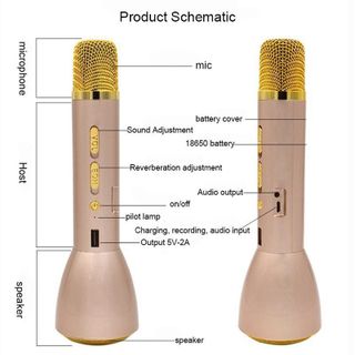 Micro hát karaoke không dây bluetooth k088 kiên loa 3in1 giá sỉ