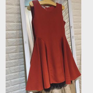 Hg-447 đầm xòe chân ren màu đen