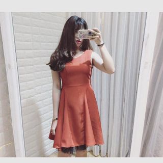 Hg-447 đầm xòe chân ren màu đen