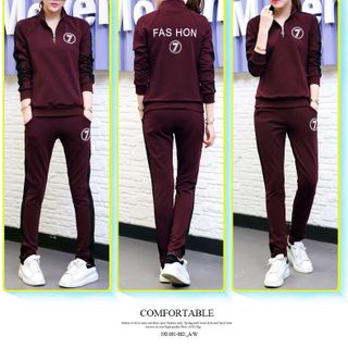 Bộ phối sọc cổ đứng dây kéo fashion 7