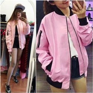 Áo khoác bomber kaki hai lớp 08
