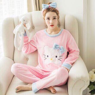 Bộ bông hello kitty kèm băng đô giá sỉ