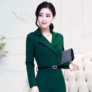 Đầm xuông cổ vest giá sỉ