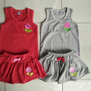 Bộ váy ba lỗ bé gái