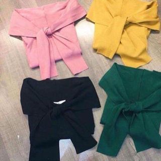 Áo trễ vai nơ cổ