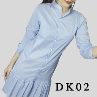Dk02 đầm kiểu nữ cổ trụ tay dài đuôi cá