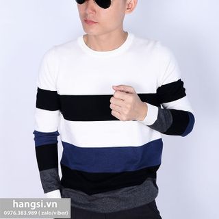 Áo len nam tay dài thời trang sọc ngang 613