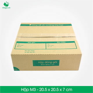 M3 - size 205x205x7 cm- hộp carton đóng gói gửi hàng thu hộ cod